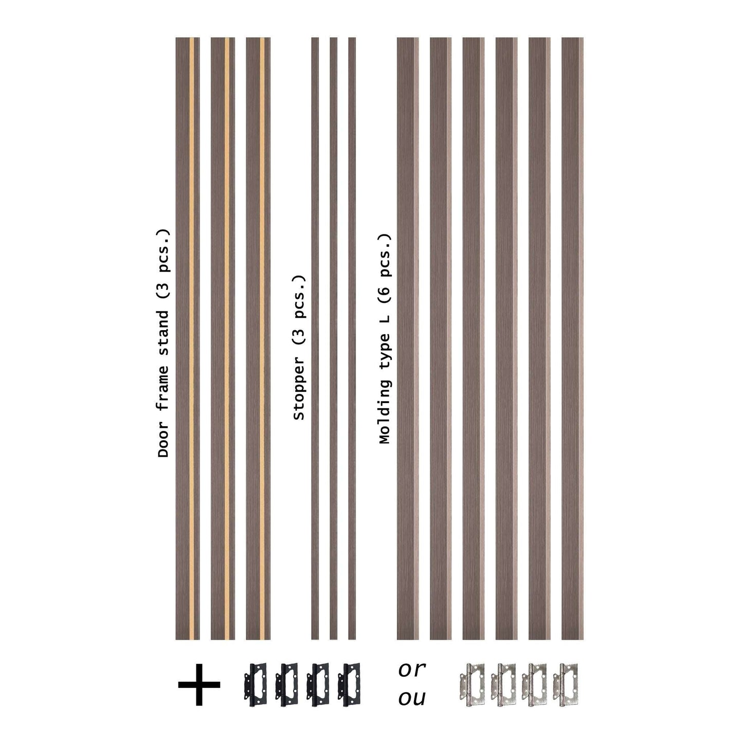 European Adjustable Door Frame XTS - 08 - Double for 2" x 3" wall