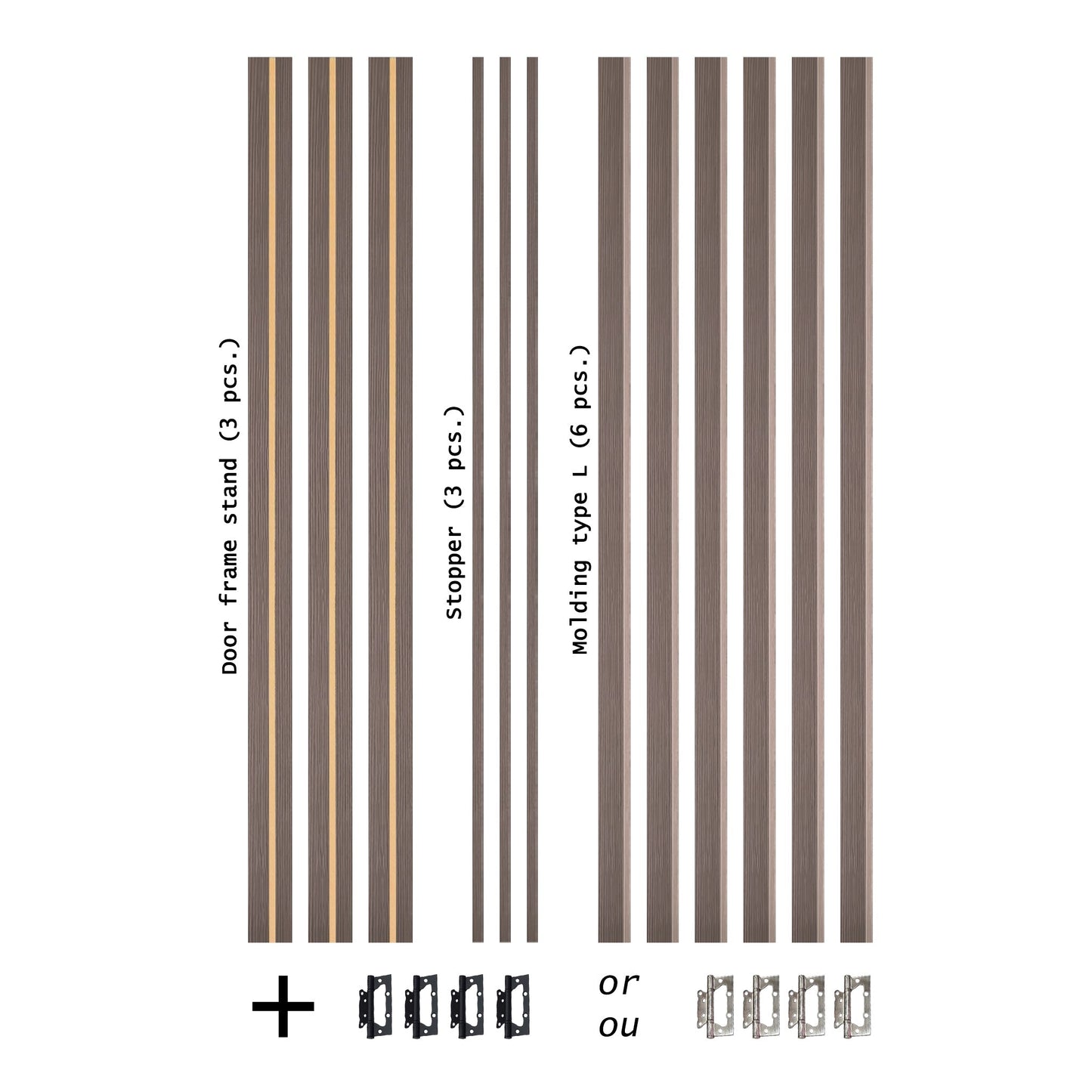 European Adjustable Door Frame XTM - 08 - Double for 2" x 4" wall