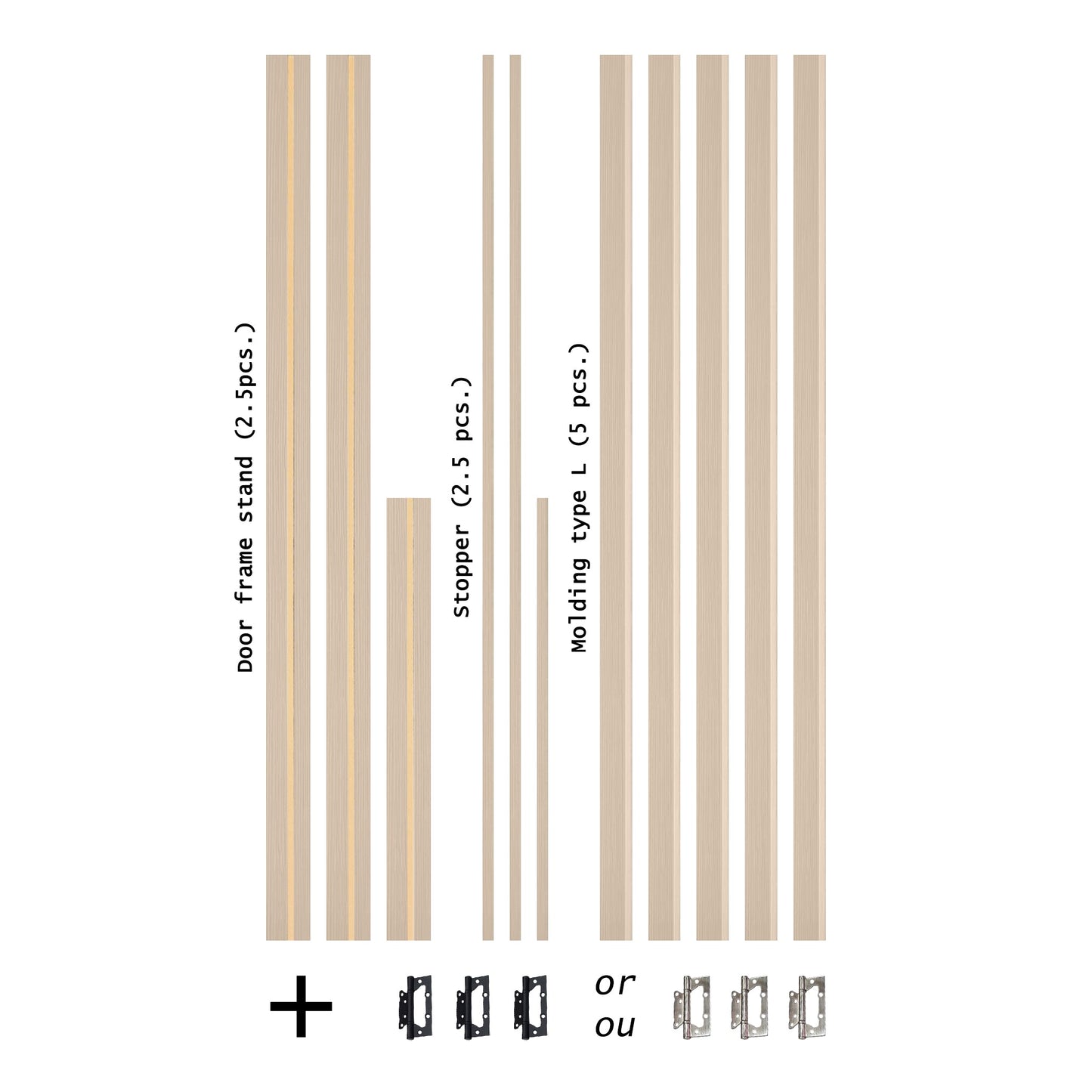 European Adjustable Door Frame XTM - 05 - Single for 2" x 4" wall