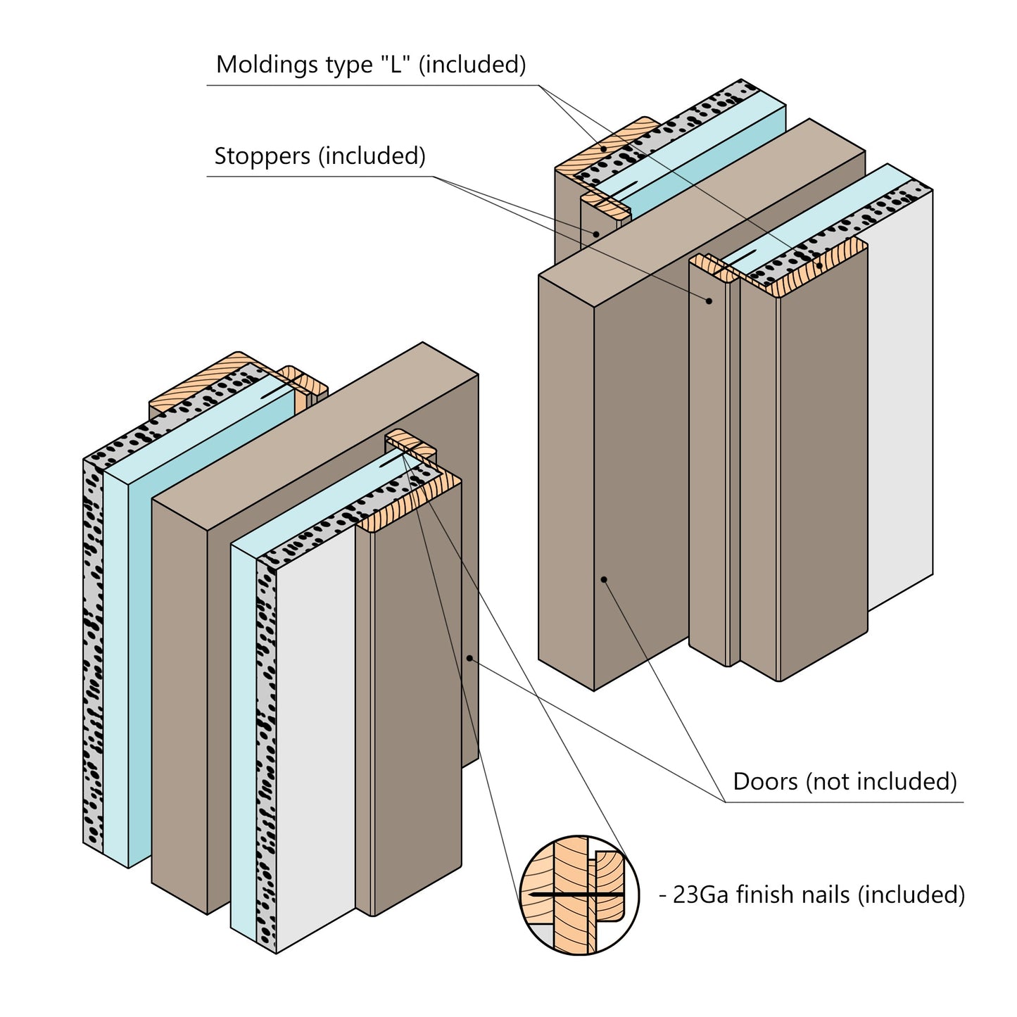 Pocket Door Frame XPF-01 Double