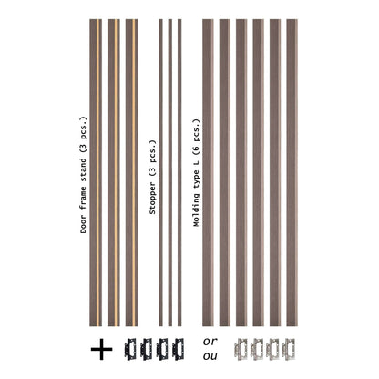 European Adjustable Door Frame XTS - 08 - Double for 2" x 3" wall