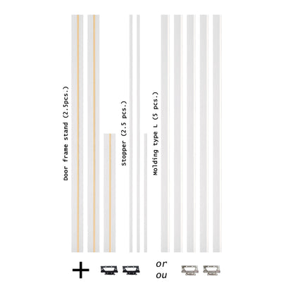 European Adjustable Door Frame XTM - 01 - Single for 2" x 4" wall