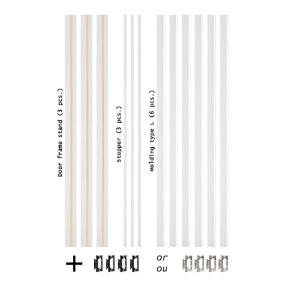 European Adjustable Door Frame XTM - 01 - Double for 2" x 4" wall