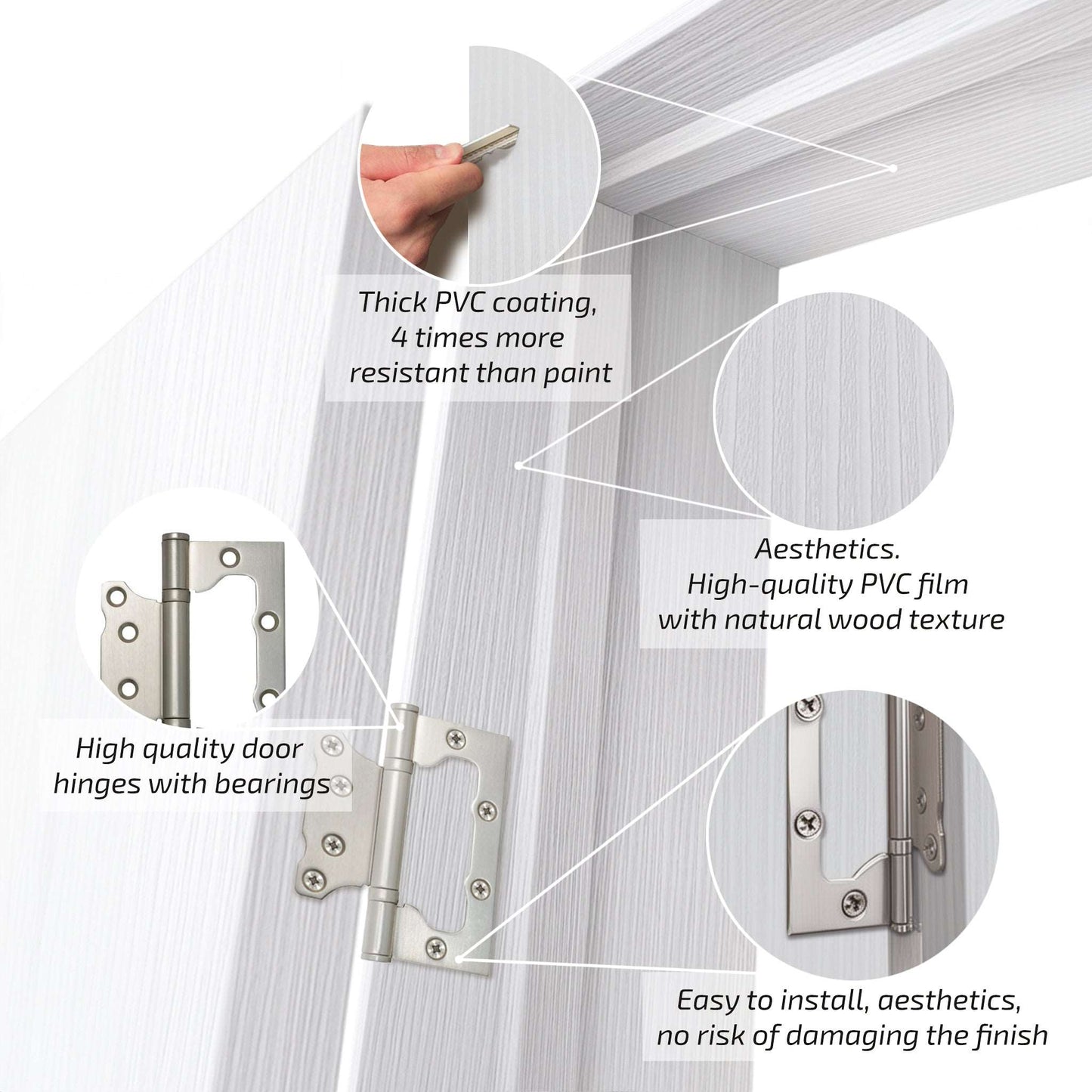 European Adjustable Door Frame XTS - 01 for 2" x 3" wall