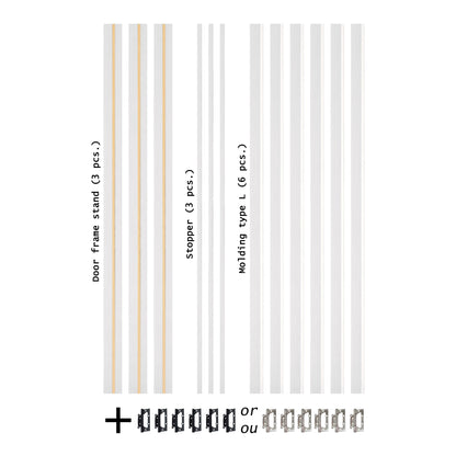 European Adjustable Door Frame XTM - 01 - Double for 2" x 4" wall