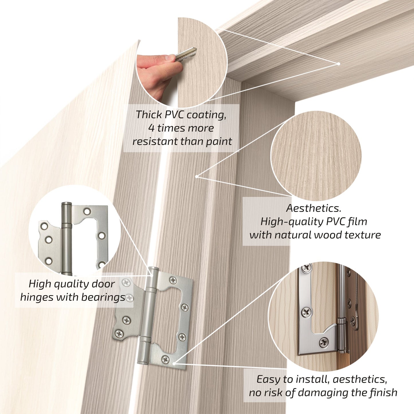 European Adjustable Door Frame XTM - 05 - Double for 2" x 4" wall